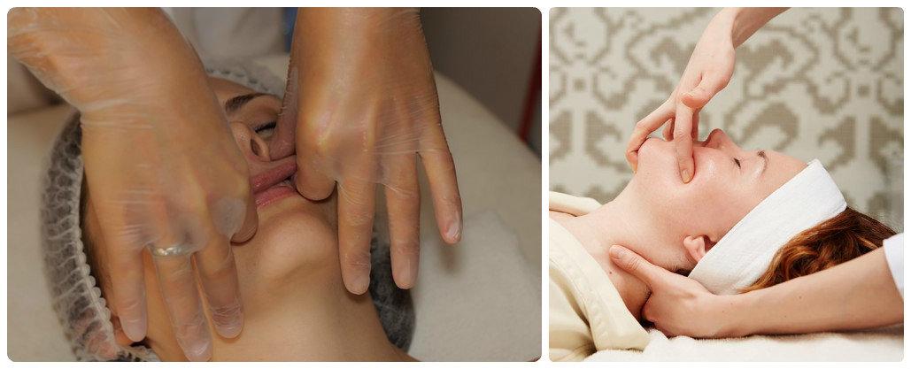 Tiny coed gets massage facial pic