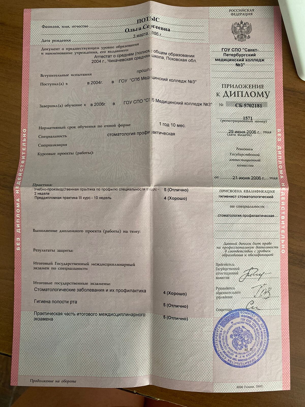 Ольга Сергеевна Потыс