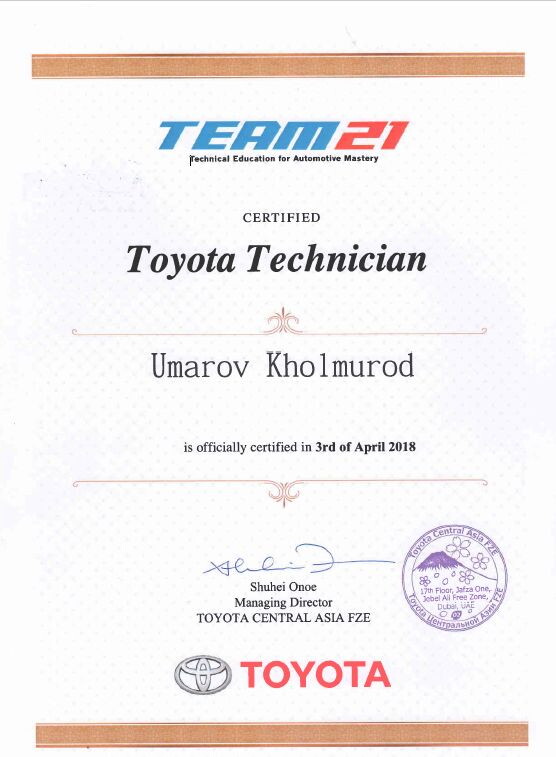 Холмурод Джурабекович Умаров