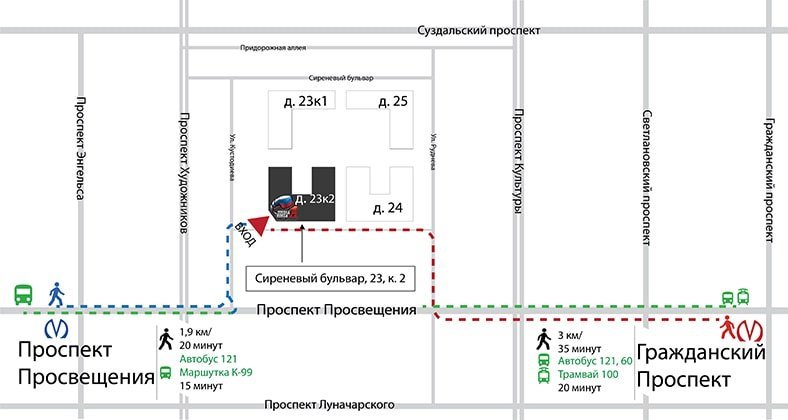 Сиреневый бульвар карта