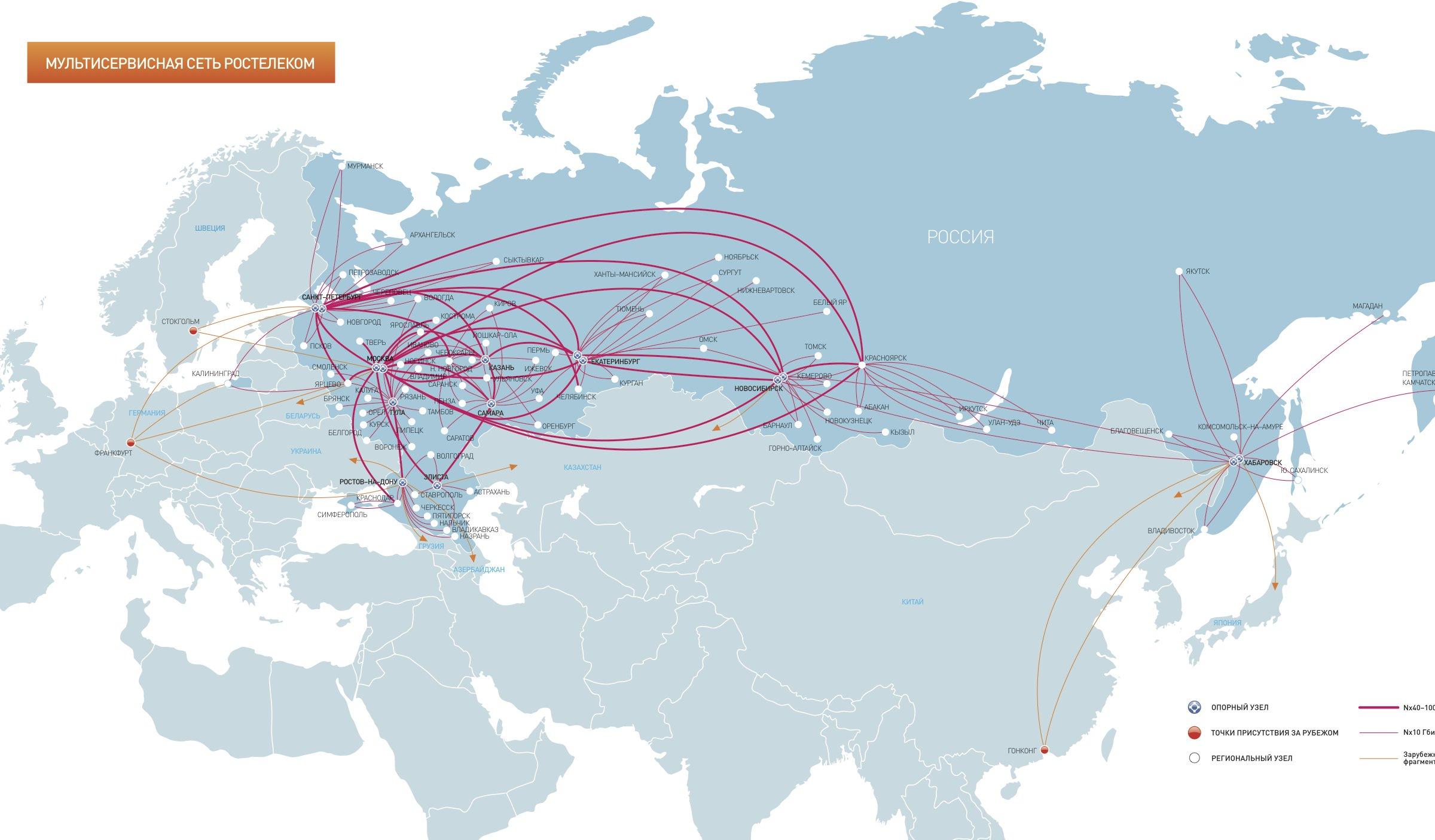 Карта сетей россии