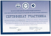 сертификат/документ Ветеринарной клиники Дон Терьеро