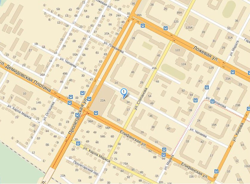 130. Ложевая 1 тула. Улица ложевая д. Коминтерна 34а. Тула ул марата 24а на карте.