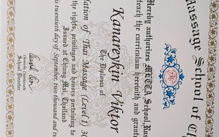 сертификат/документ тренера Виктора Юрьевича Канарейкина