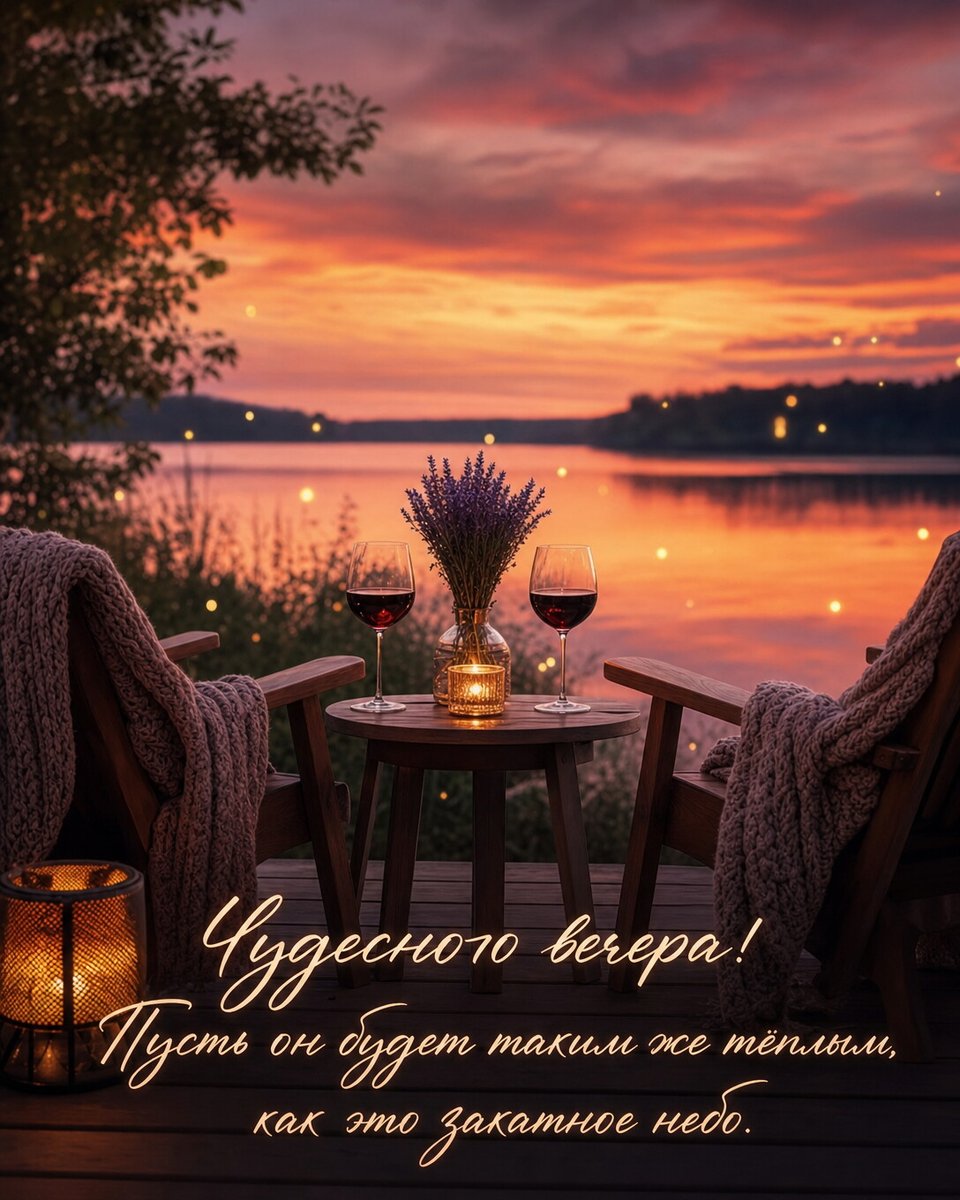 Открытка хорошего вечера