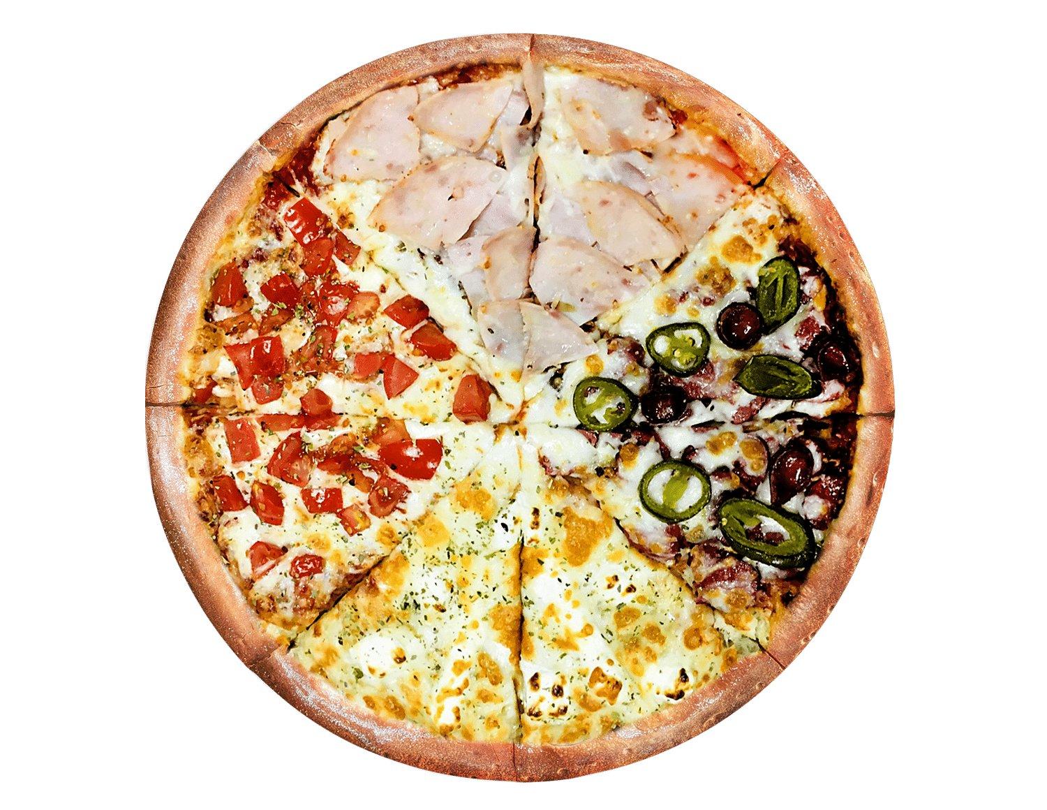 3 четыре сверху. Пицца вид сверху. Пицца ассорти на белом фоне. Пицца ассорти кусочки.