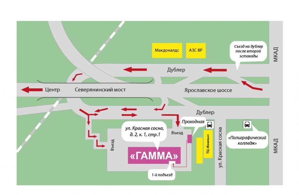 Тк берг москва красная сосна схема проезда