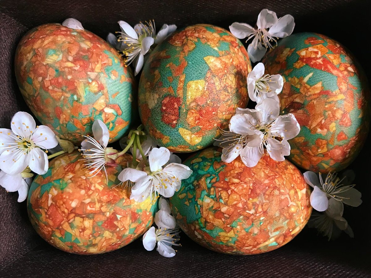 Мраморное окрашивание яиц