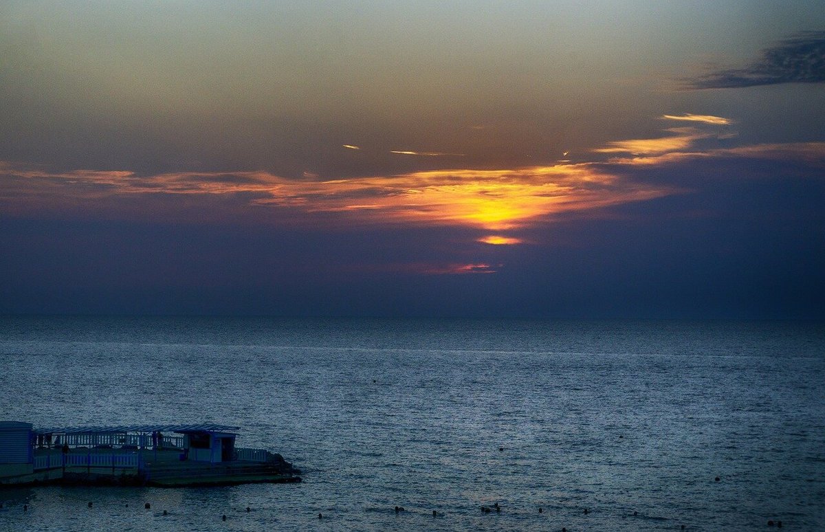 Закат на Чёрном море, Анапа, Россия