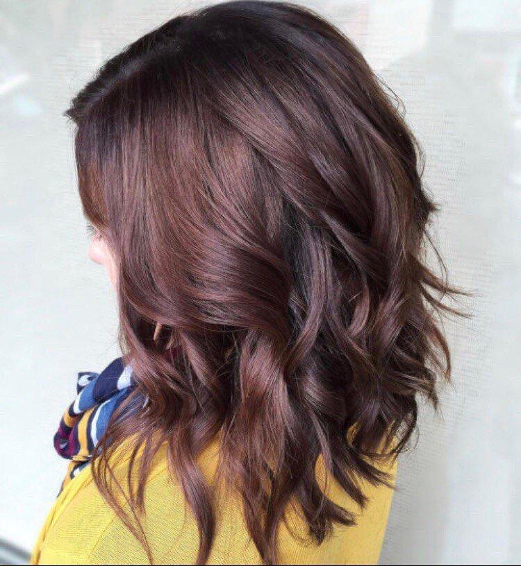 Русо коричневый фиолетовый цвет волос фото
