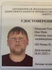 Маляр-штукатур, маляр Иван Андреевич Репин